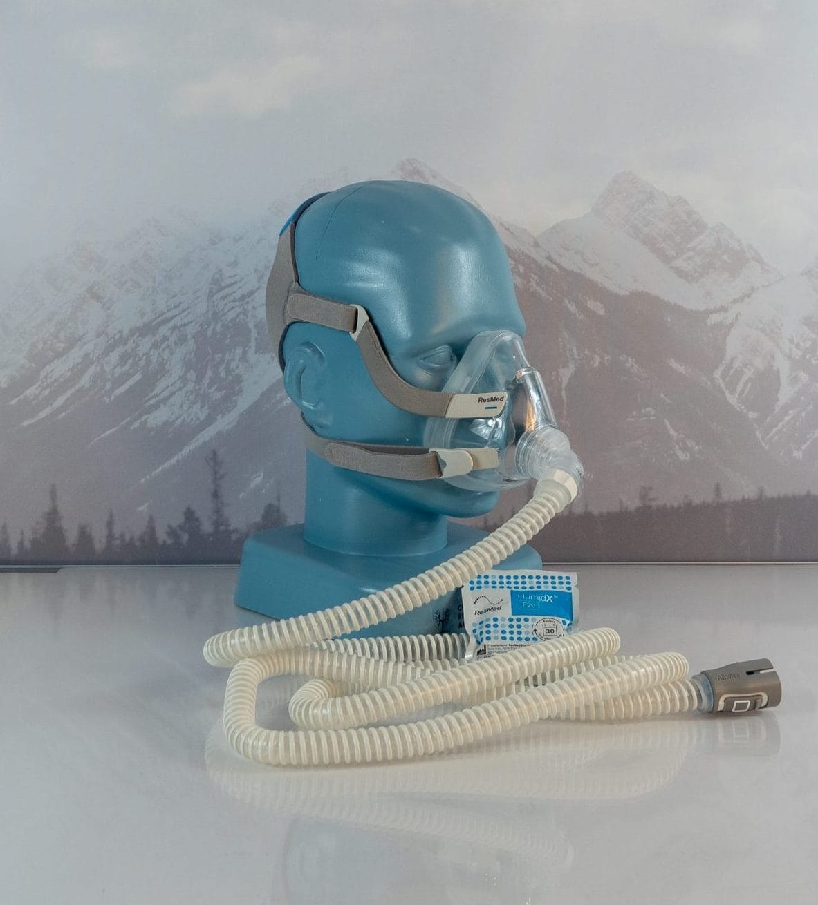 Kit d’installation masque facial F20 pour AirMini de ResMed (Masque inclus)