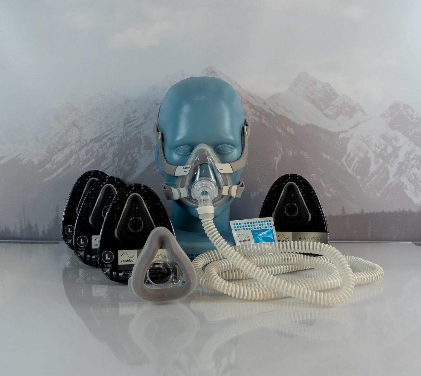 ResMed – AirTouch™ F20 Setup Kit for AirMini™ (Full Face Mask + 5 more Memory Foam Cushions)